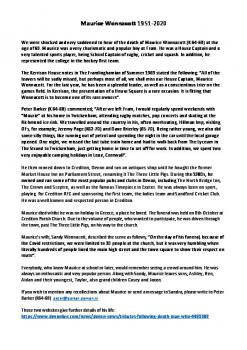 Maurice Wonnacott Obit 8 1 2021