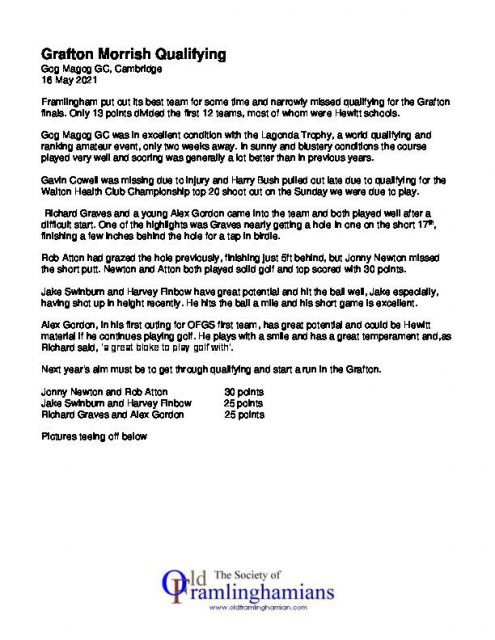 OFGS - Grafton Morrish 2021