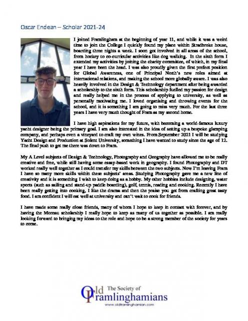 Oscar Endean - Moreau Profile - 2021