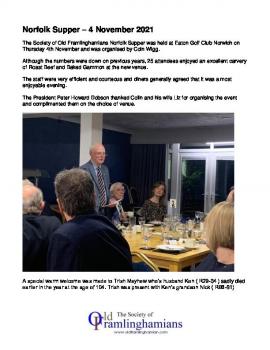 Norfolk Supper 2021