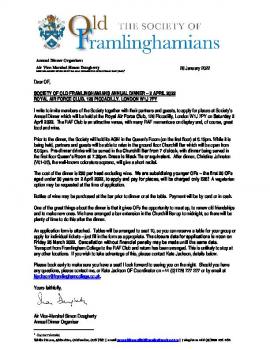 SOF Annual Dinner Notification Letter 2022