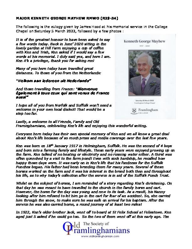 MAJORKENNETHGEORGEMAYHEWRMWOR29-34 - eulogy