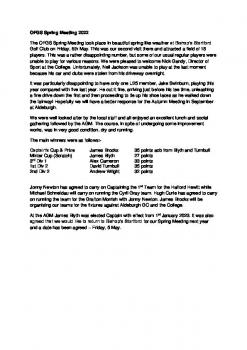 OFGS Spring Meeting 2022