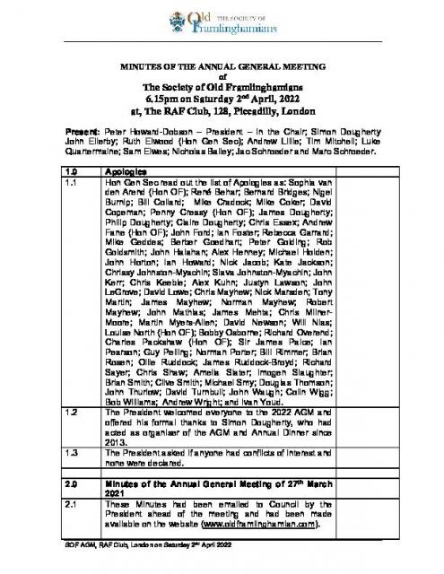 22-04-02 Draft SOF Minutes of AGM