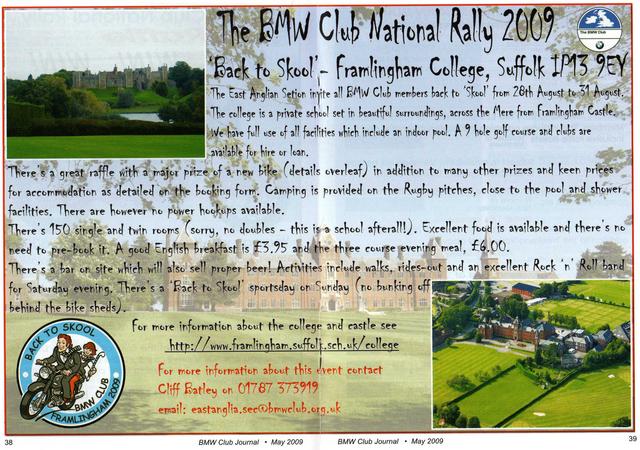 BMW Weekend at the College - 28-31 August 2009